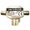 Antnn rozboova, pro 2 TV, Coax (9.5mm) samice - 2x Coax (9.5mm) samec, stbrn, kovov
