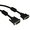Video kabel prodluovac DVI (24+1) samec - DVI (24+1) samice, Dual link, 3m, ern, Logo, DOPRODEJ