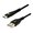 Logo USB kabel (2.0), USB A samec - USB C samec, 1m, 480 Mb/s, 5V/3A, ern, box, nylonov opleten,