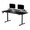 Pracovn stl, elektricky nastaviteln vka, 160X70 cm, 72-117 cm, HIGHLANDER XXL BLACK, ern, ULT