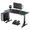 ULTRADESK Hern stl IRON BLACK, 132,5x60,5 cm, 71-81  cm, mechanicky nastaviteln vka,RGB podsvc