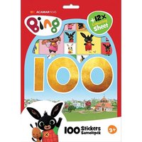 Samolepkov kniha 100 samolepek s omalovnkovmi listy Bing     3445-0