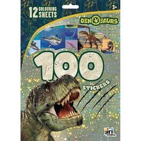 Samolepkov kniha 100 samolepek s omalovnkovmi listy Dinosaui     3564-8