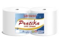 Průmyslová role Paperdi PRATIKA bílá, 250m x 25cm, 29cm, 2 vrst