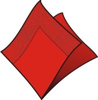 Ubrousky 33x33cm, červené, (50ks/48bl) 2vrst, GASTRO