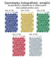 Samolepky holografické dekorační, smajlíci, 417,418