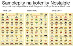 Samolepky na koenky Nostalgie, 0941-0943 cena za 1 arch