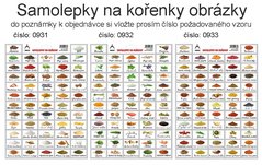 Samolepky na koenky obrzky, 0931-0933   cena za  1 arch