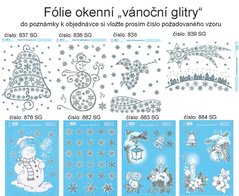 Okenn  flie &quot;vnon s glitry&quot;, 25x35, 831BG-839SG, 876SG-884SG,832
