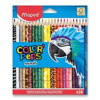 Pastelky Maped Color&#039;Peps Animals - 24 barev
