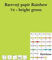 Papr RAINBOW A4/80g/500, 74 - bright green, ziv zelen