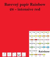 Papr RAINBOW A4/80g/500, 28 - intensive red, erven