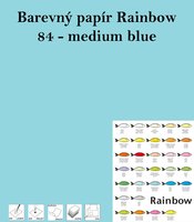 Papr RAINBOW A4/80g/500, 84 - medium blue, stedn modr