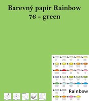 Papr RAINBOW A4/80g/500, 76 - green, zelen