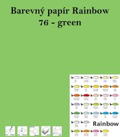 Papr RAINBOW A4/160g/250, 76 - green, zelen