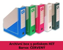 Box archivan Board Colour HIT, erven, seznut s potiskem, 30x23x7,5cm, 280.04