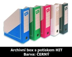 Box archivační Board Colour HIT, černý, seříznutý s potiskem, 30x23x7,5cm, 280.10