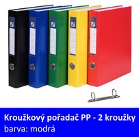 Poada 2kroukov PP A4, modr, 4cm, D25 7-381