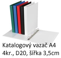 Vaza katalogov A4 s pebalem, 4 krouky, 3.5cm, bl, D20 5-121 PERSONAL