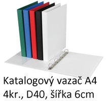 Vaza katalogov A4 s pebalem, 4 krouky, 6cm, bl, D40 5-151 PERSONAL