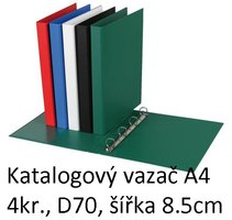 Vaza katalogov A4 s pebalem, 4 krouky, 8.5cm, erven D70   5-174 PERSONAL