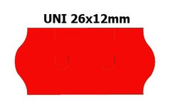 Etikety cenov 26x12mm/36kot (1500et) UNI erven signln zaoblen