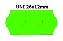 Etikety cenov 26x12mm/36kot (1500et) UNI zelen signln zaoblen