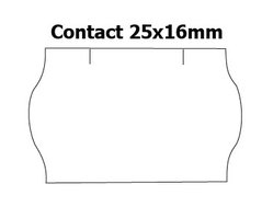 Etikety cenov 25x16mm/36kot (1150et) Contact bl zaoblen