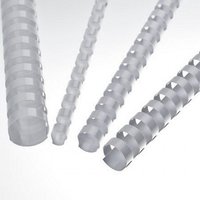 Hřbet kroužkový plastový pro vazbu, bílý, 10mm pro 55listů, 1ks/100, prodej po kusech