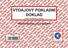 Vdajov pokladn doklad A6 propisujc PT040