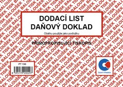 Dodac list - daov doklad A6, propisujc PT130