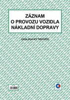 Zznam o provozu vozidla nkladn dopravy A4 stazka, ekologick ET210