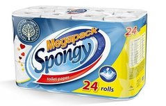 Toaletní papír Spongy Family 150/24/72 bílý      2vrst. 100% celulosa