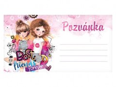 Pozvnka Best friends forever - 10ks, 190x100mm    P023  1240865