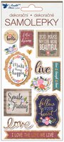 Samolepky 3D s ražbou,motivační texty 17 x 9,5 cm   15019