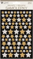 Samolepky hvězdy 14 x 25 cm 2 archy, 15047