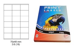 Etikety Print Emy 70x48mm, bl, 18ks/arch, 100 arch, samolepc