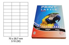 Etikety Print Emy 70x29,7mm, bl, 30ks/arch, 100 arch, samolepc