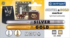 Znakova GOLD&amp;SILVER 2690/2, zlat a stbrn, 1,5-3mm, kulat hrot, CENTROPEN