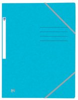 Mapa odkldac prepn s gumikou A4 OXFORD, svtle modr, 390g, 3 klopy   60079385