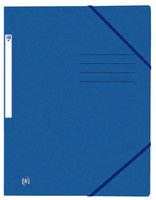 Mapa odkldac prepn s gumikou A4 OXFORD, tmav modr, 390g, 3 klopy   60079386