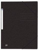 Mapa odkldac prepn s gumikou A4 OXFORD, ern, 390g, 3 klopy    	60079391