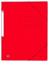 Mapa odkldac prepn s gumikou A4 OXFORD, erven, 390g, 3 klopy    	60079393