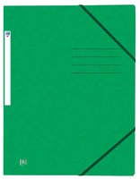 Mapa odkldac prepn s gumikou A4 OXFORD, zelen, 390g, 3 klopy    	60079395