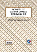 Dodac list - daov doklad, propisujc, 1+1 slovan PT142