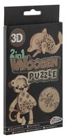 Puzzle 3D devn 2v1, mix motiv