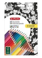 Pastelky Antistres. HERLITZ - 36 barev, trojhranné, lakované        50013517