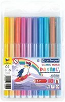 Popisova CENTROPEN PASTEL 7550/10ks/TP obal, sada fix, 1mm