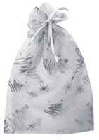 Sek organzov bl se stromky 26x35cm   6007