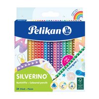 Pastelky PELIKAN SILVERINO - 24ks tenk, trojhrann          00700665